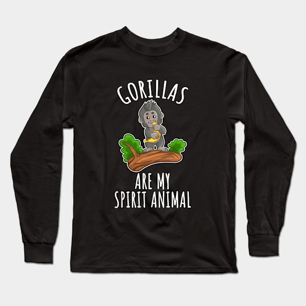 Gorillas are my spirit animal Long Sleeve T-Shirt by LunaMay